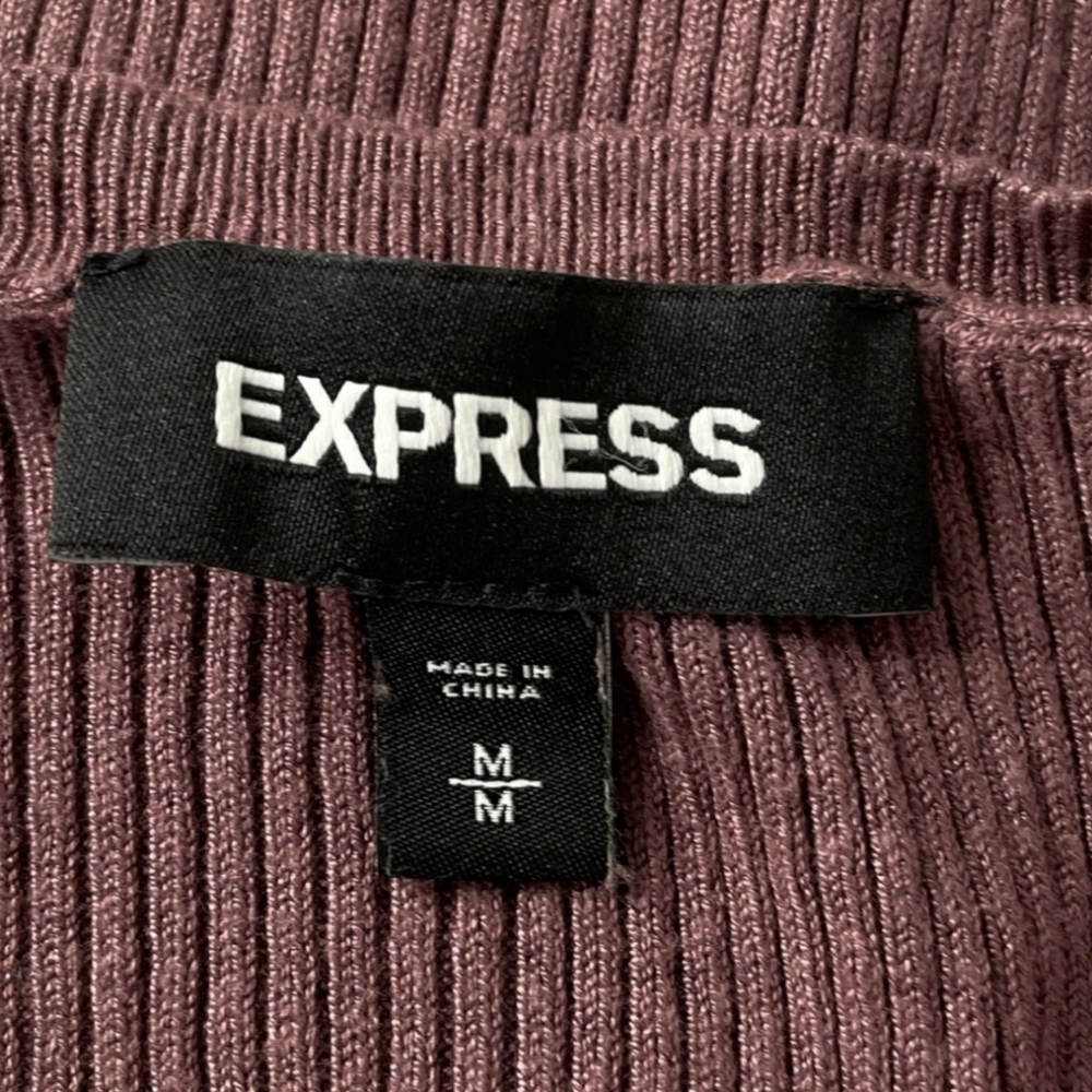 Express Mauve Ribbed Tank Top - Picture 5 of 8